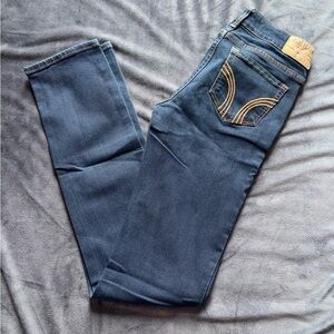 Hollister Dark Blue Straight Leg Jeans